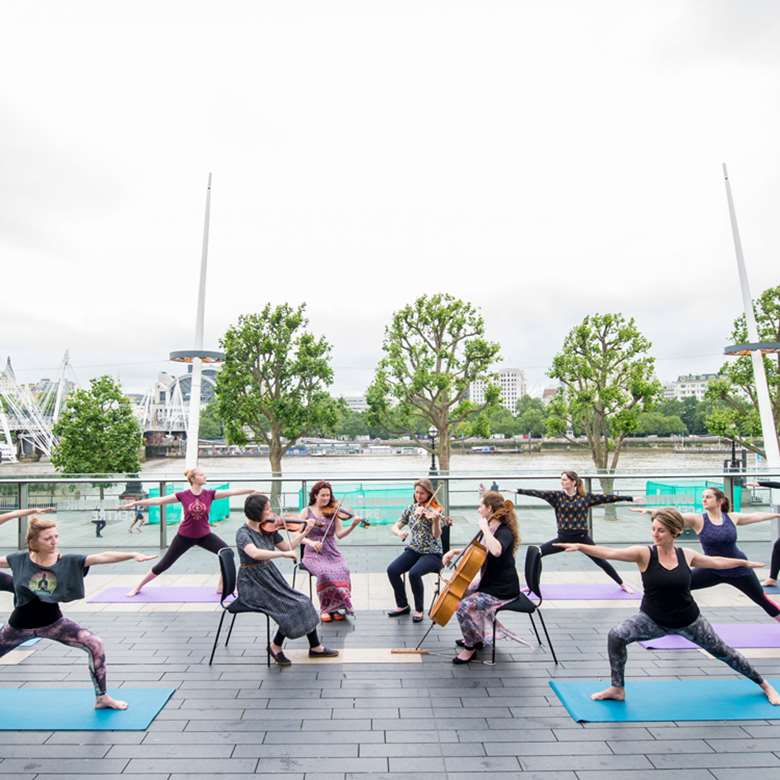 Yoga classes will be accompanied by live classical music