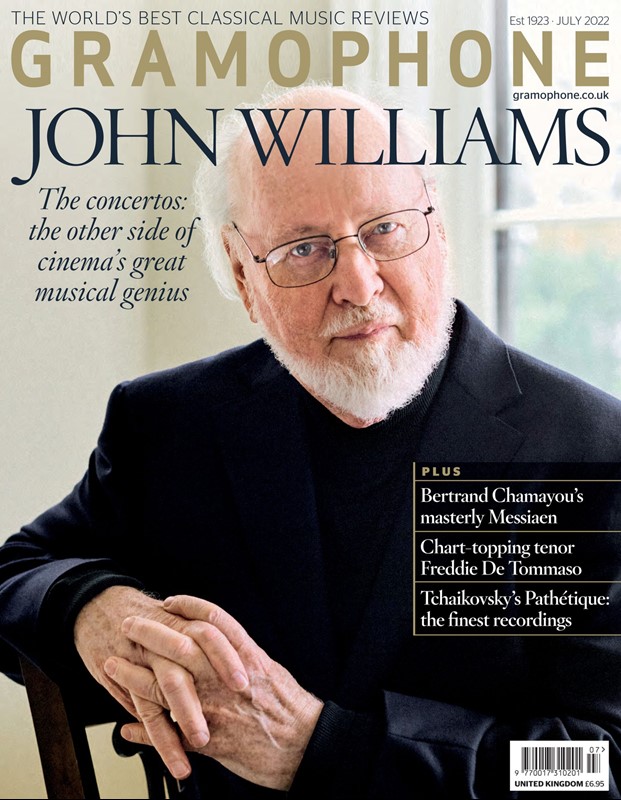 John Williams on the cover of Gramophone's July 2022 issue