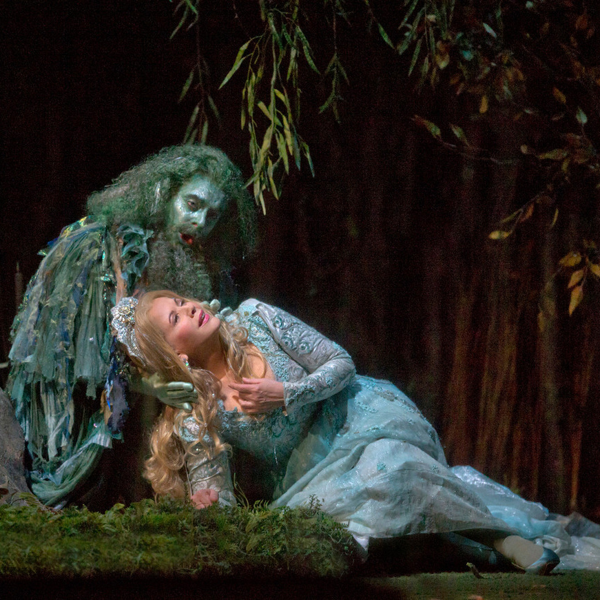 John Relyea as the Water Sprite and Renée Fleming in the title-role
