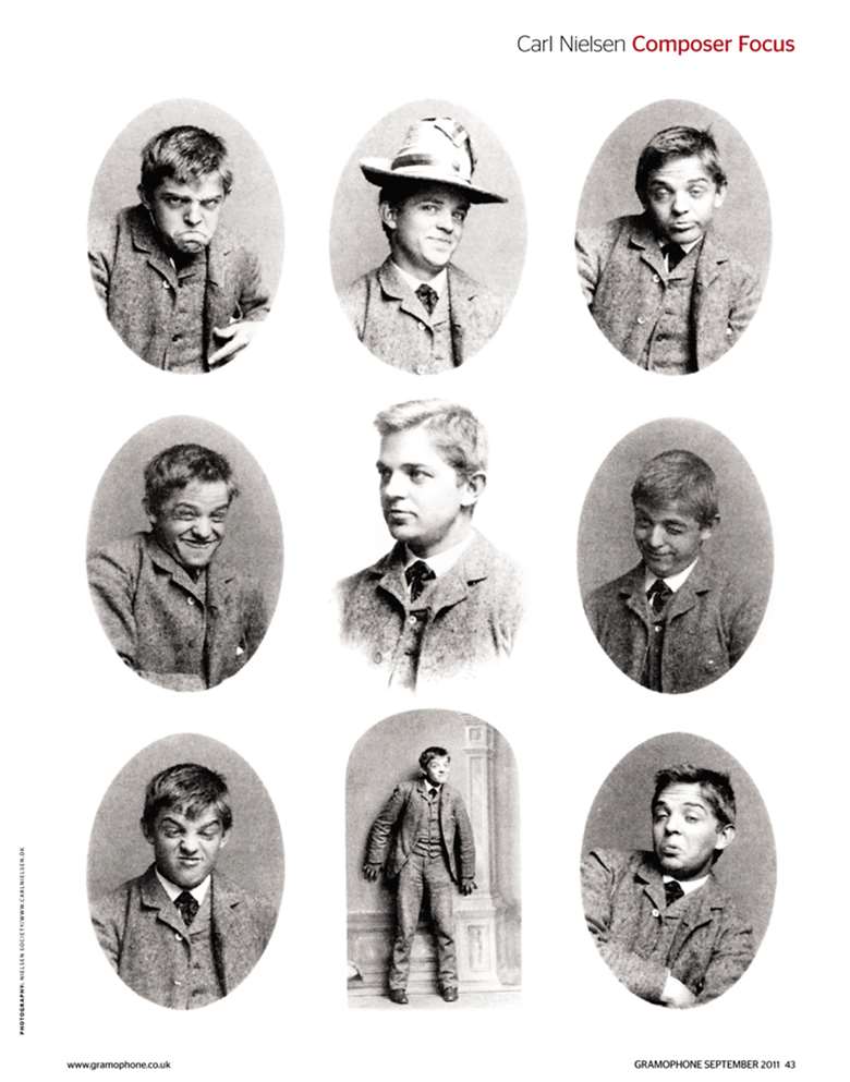 A young Carl Nielsen shows off