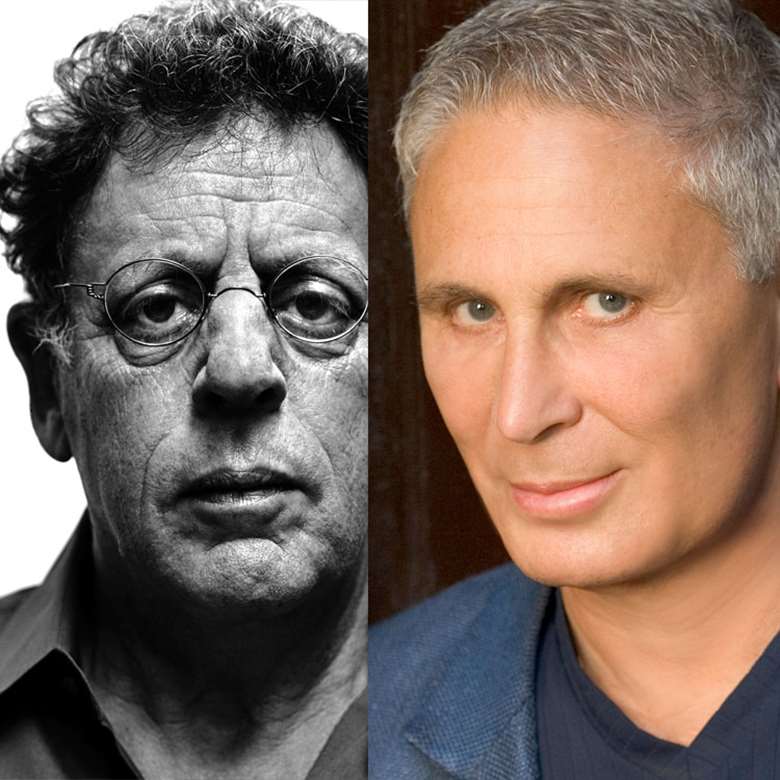 Philip Glass (left) and John Corigliano