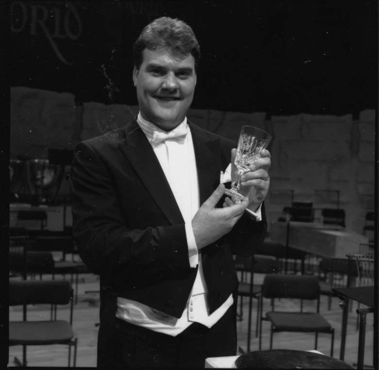 Bryn Terfel winning the lieder prize at the 1989 Cardiff Singer of the World: such events are among the treasures of the BBC's classical archives  (copyright: BBC)