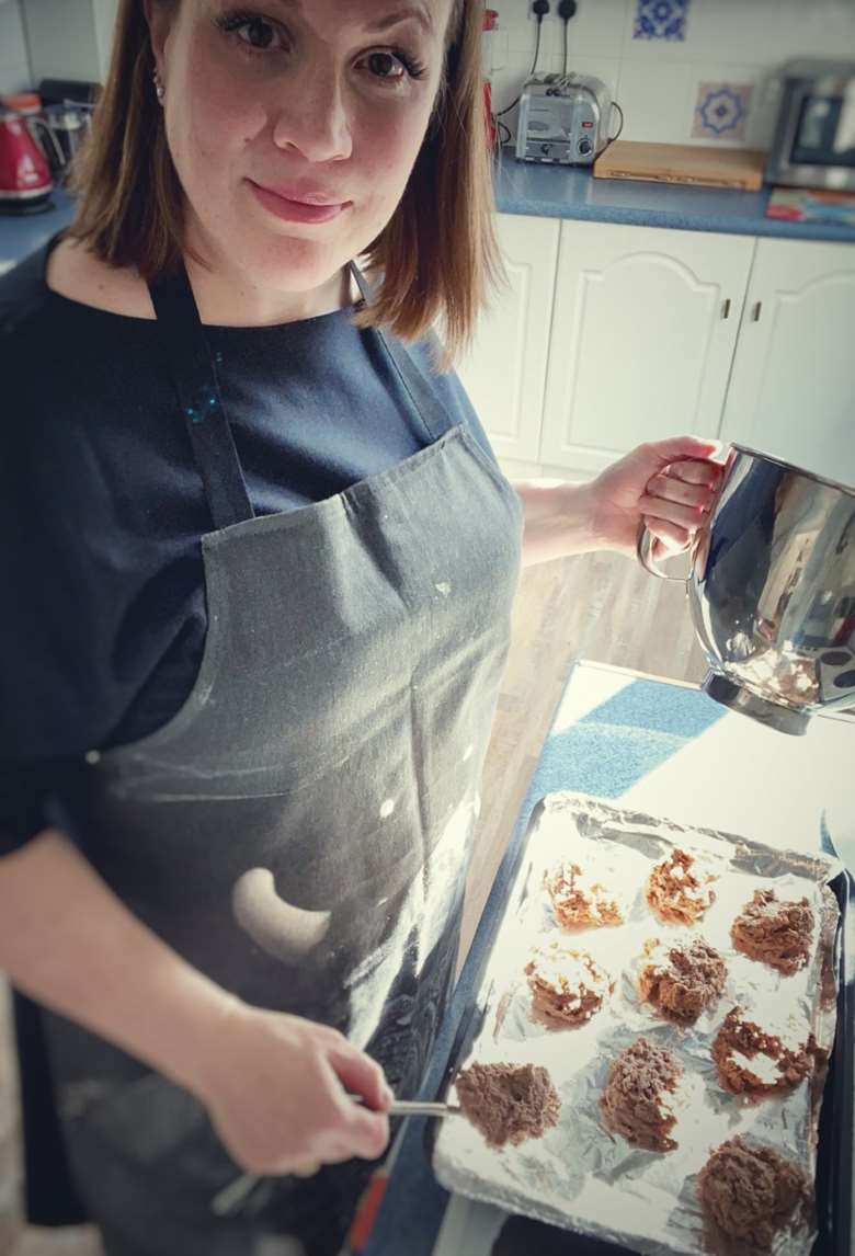  Jennifer Johnston in her kitchen, making own version of Christina Tosi’s Compost Cookies, a big favourite in her house