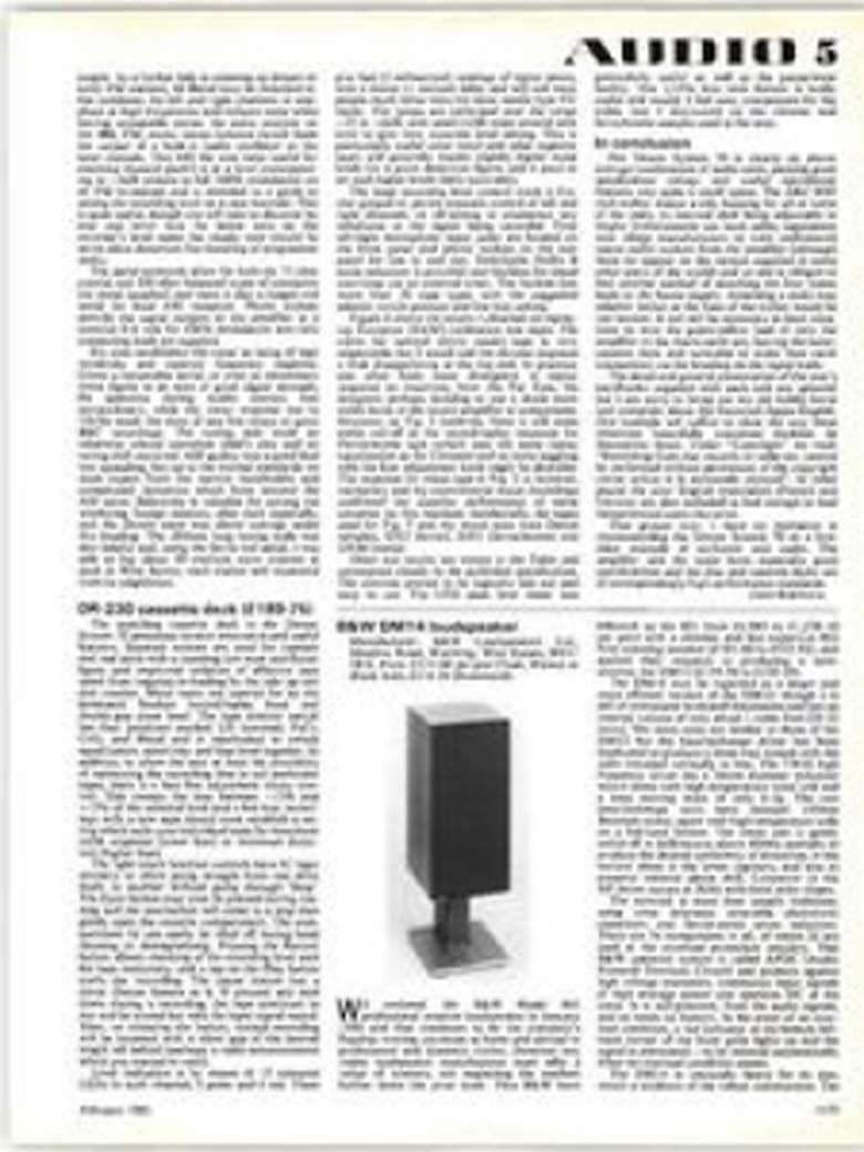 Review: B&W DM-14 speakers