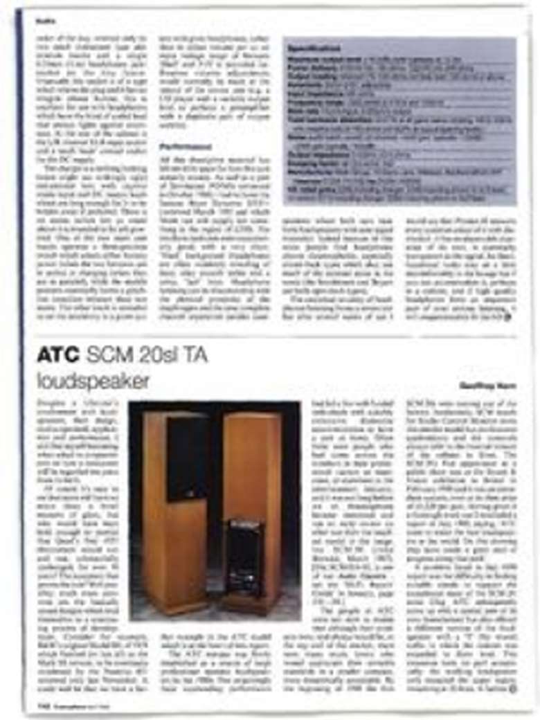 Review: ATC SCM 20sl TA loudspeaker