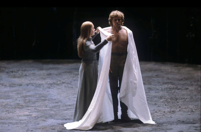 Gwyneth Jones and Peter Hofmann in the centenary Ring directed by Patrice Chéreau (photo: Unitel)