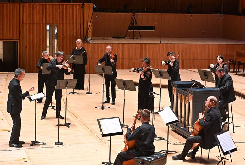 Roderick Williams conducting the OAE (Photo: Southbank Centre/Radio 3/Mark Allan)