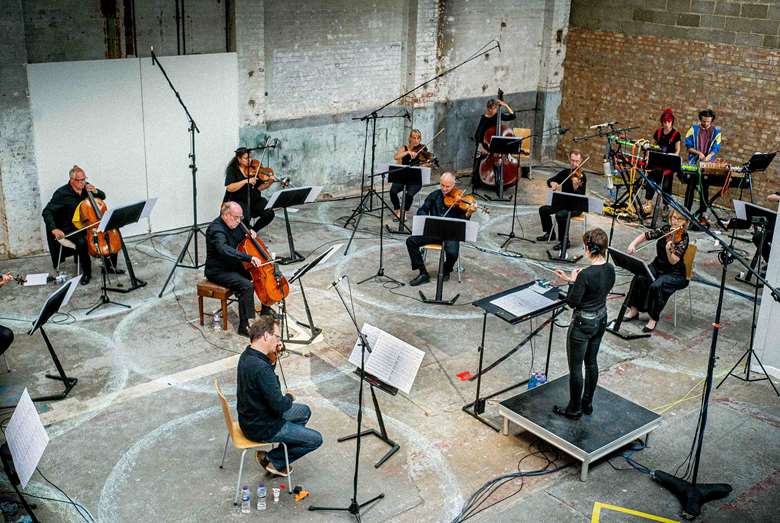 Recording 'Reaching Water' at Oxford’s OVADA warehouse