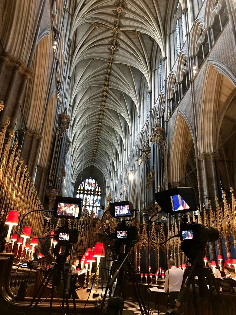 Westminster Abbey, caught on camera for 'Live from London - Christmas' (photo: Libby Percival)