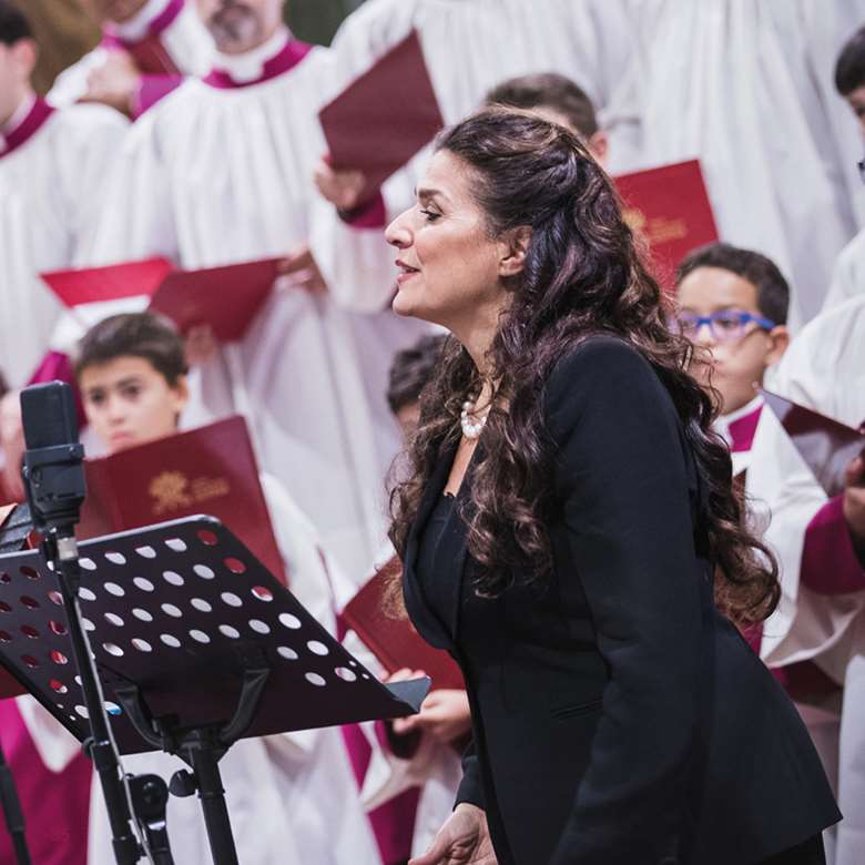 Cecilia Bartoli sings with the choir of the Sistine Chapel (photo: Stefano Prospero Spataro)