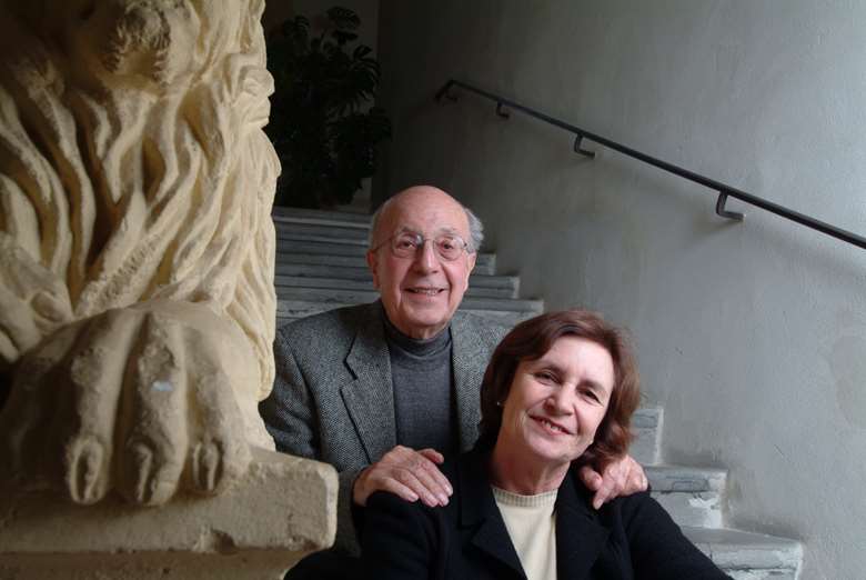 Eva Coutaz with her husband, Bernard Coutaz 