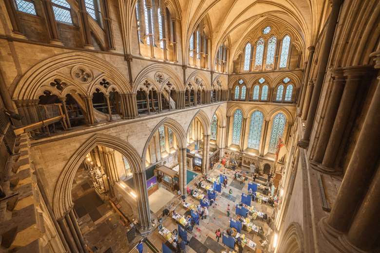 Salisbury Cathedral vaccination centre (photo: Ash Mills)