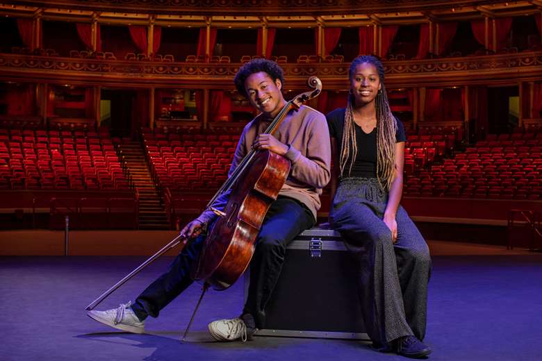 Cellist Sheku and pianist Jeneba - two of the Kanneh-Mason siblings joining Michael Morpurgo for The Carnival of the Animals (photo: BBC / Jude Edginton)