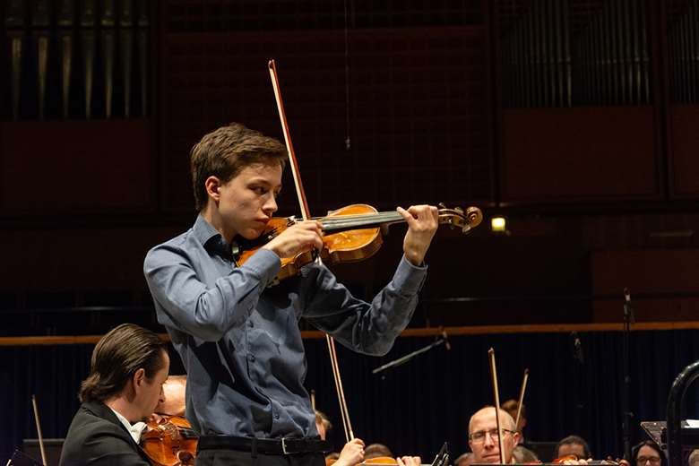 Johan Dalene, en route to winning the 2019 Carl Nielsen International Competition (photo: Aaron Traub)