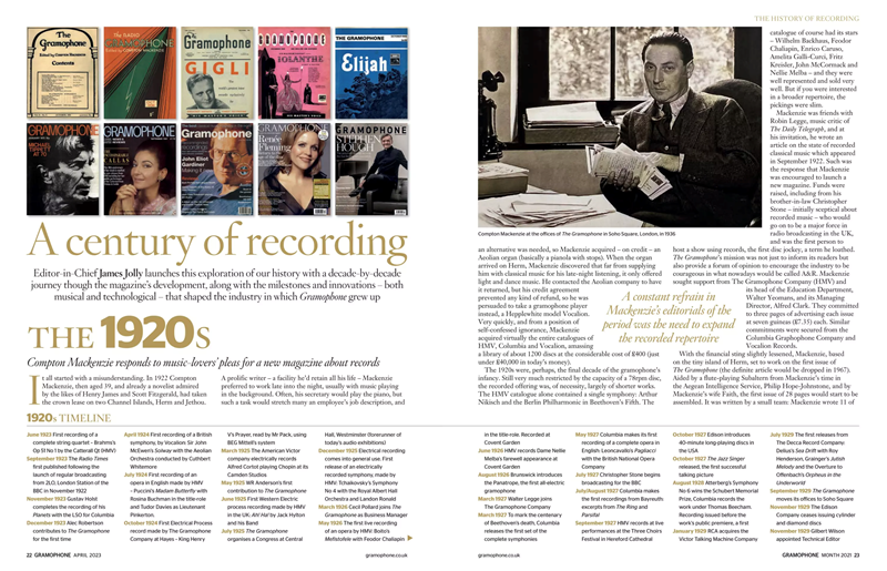 gramophone centenary issue