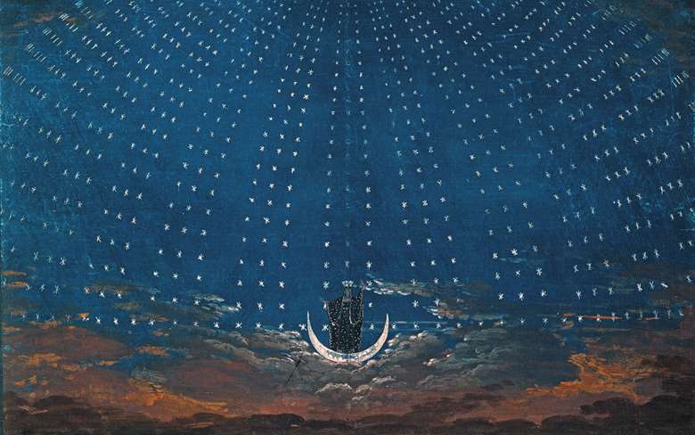 The Queen of the Night in the Hall of the Stars, as imagined by German architect Karl Friedrich Schinkel for a 1815 production of The Magic Flute (photography: Bridgeman Images)