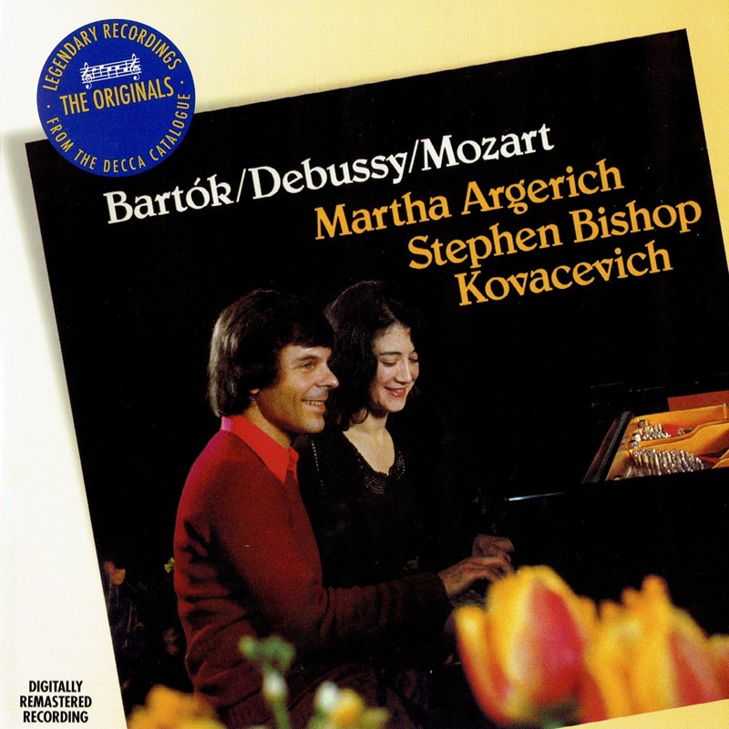 Mozart Andante and Variations, K501 Bartók Sonata for Two Pianos and Percussion Debussy En blanc et noir  Martha Argerich, Stephen Bishop-Kovacevich