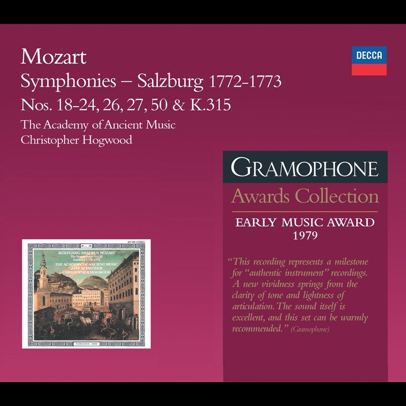 Mozart Symphonies, Vol 3  Academy of Ancient Music / Christopher Hogwood