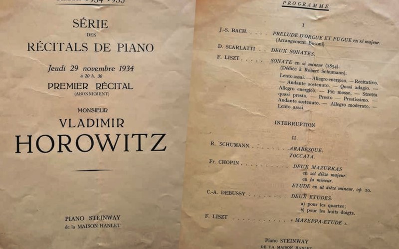 A varied and daring programme given by Vladimir Horowitz in Brussels in November 1934