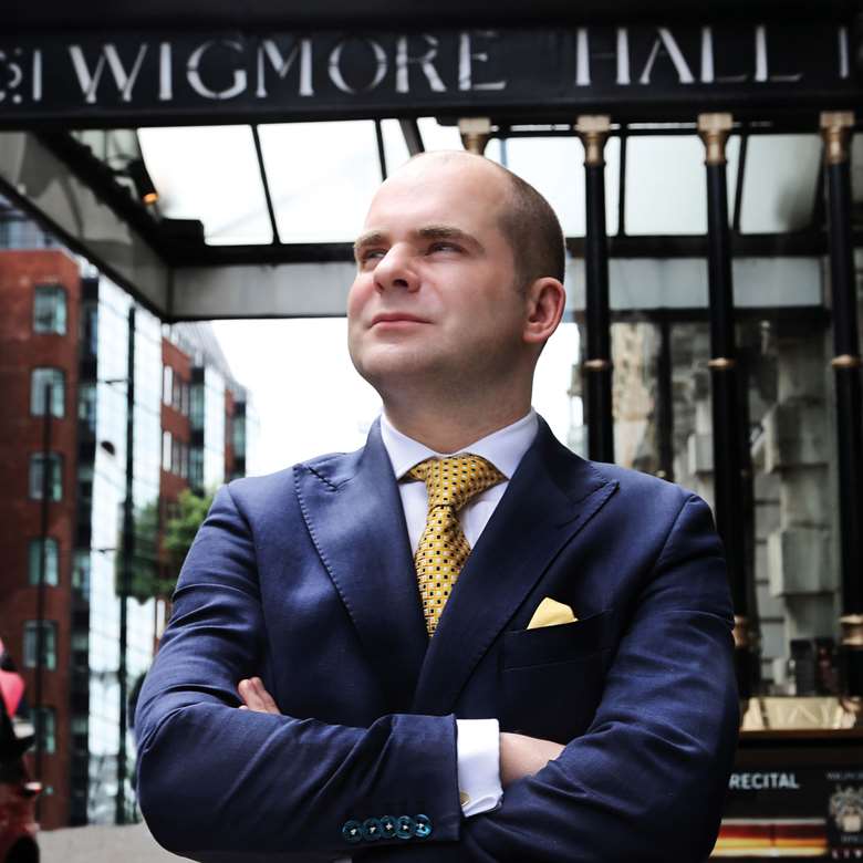 John Gilhooly outside Wigmore Hall