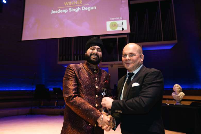 Jasdeep Singh Degun and John Gilhooly at the RPS Awards 2024