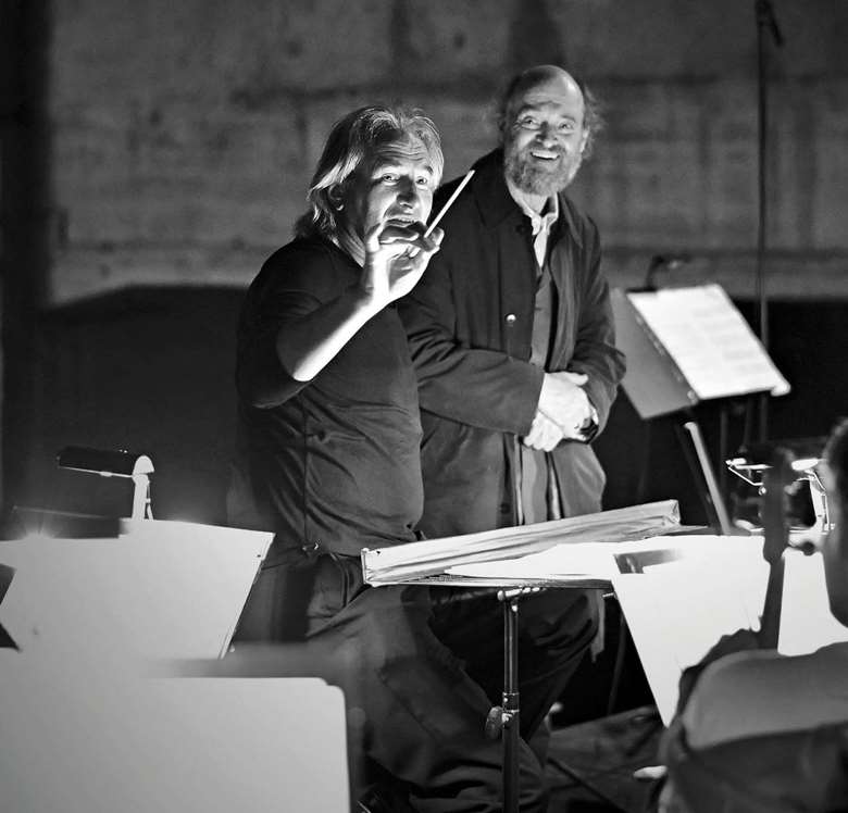 Tõnu Kaljuste (left) with Arvo Pärt (photo: Kaupo Kikkas)