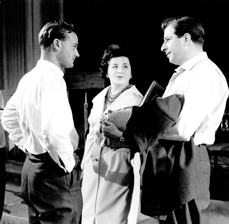 Culshaw with Birgit Nilsson and Fritz Uhl, 1960 (Tristan und Isolde, Vienna)