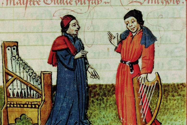 Dufay (left) based his Missa Se la face ay pale not on chant but on a secular song (photography: Bibliotheque Nationale, Paris, Bridgeman Images)