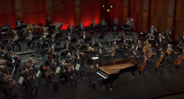 Carter Johnson with Marin Alsop and the Fort Worth Symphony